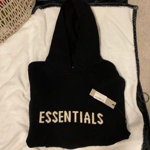 Black knitted essential FOG hoodie